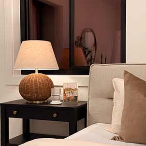 lounge and fireplace